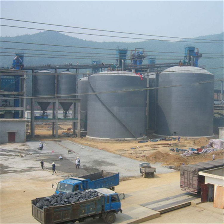 桂林水泥钢板仓2座3000吨青岛项目进入施工